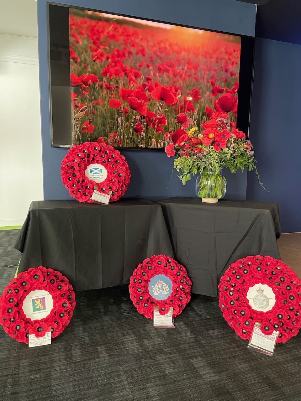 2022 Remembrance Day Scottish Government and Armed Services wreaths